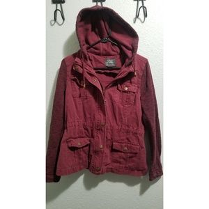 Maroon utility jacket